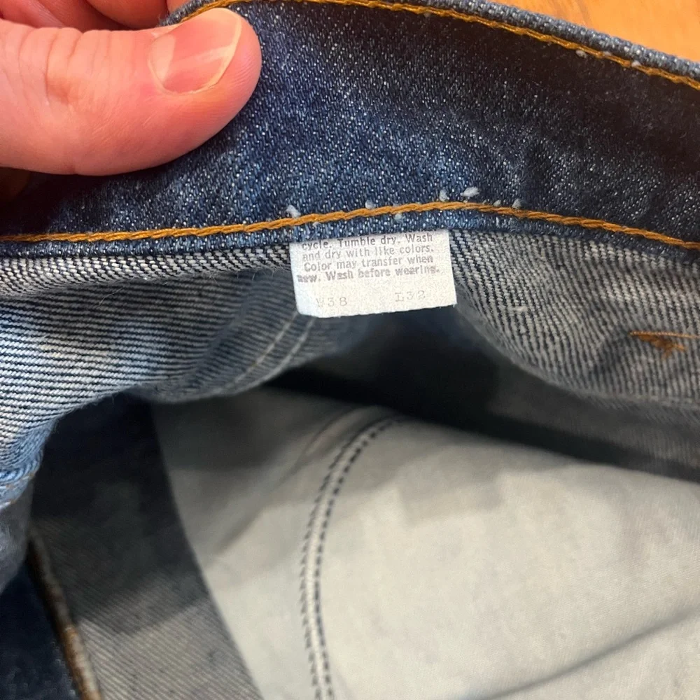 Vintage Levi's 505 Orange Tab Jeans 38x32 Dark Wash USA Made 10-5 Oct 1985 80s